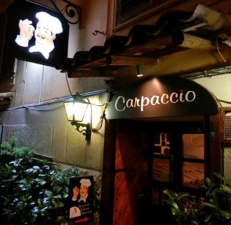 Italy Palermo TRATTORIA Carpaccio