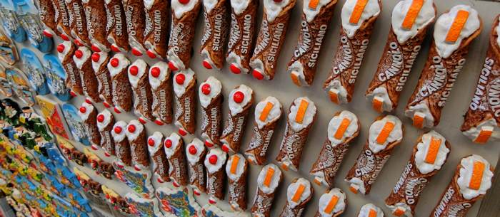 Italy Palermo cannolo